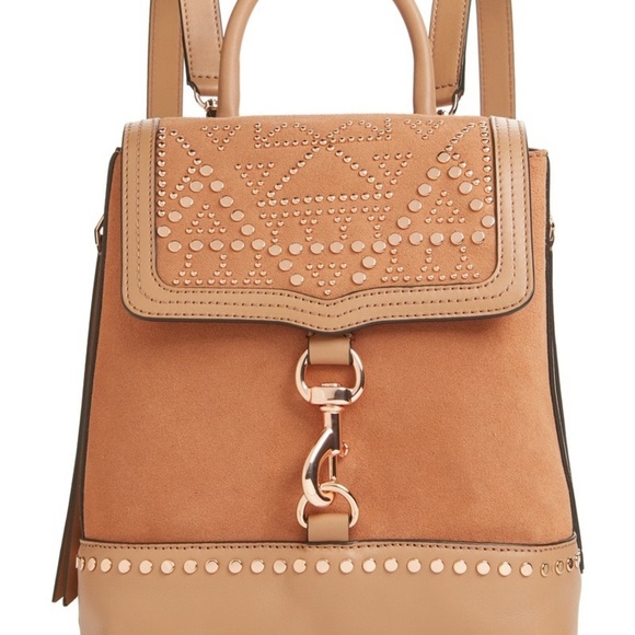 Rebecca Minkoff Bree Studded Leather Convertible Backpack Purse - Picture 1 of 5